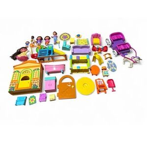 Vintage Dora the Explorer House Dollhouse Playset Lot Figures Furniture Unicorn
